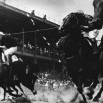 The finish of a race at the Moscow Hippodrome in the 1930s (photograph by Alexander Rodchenko via Moscow House of Photography)